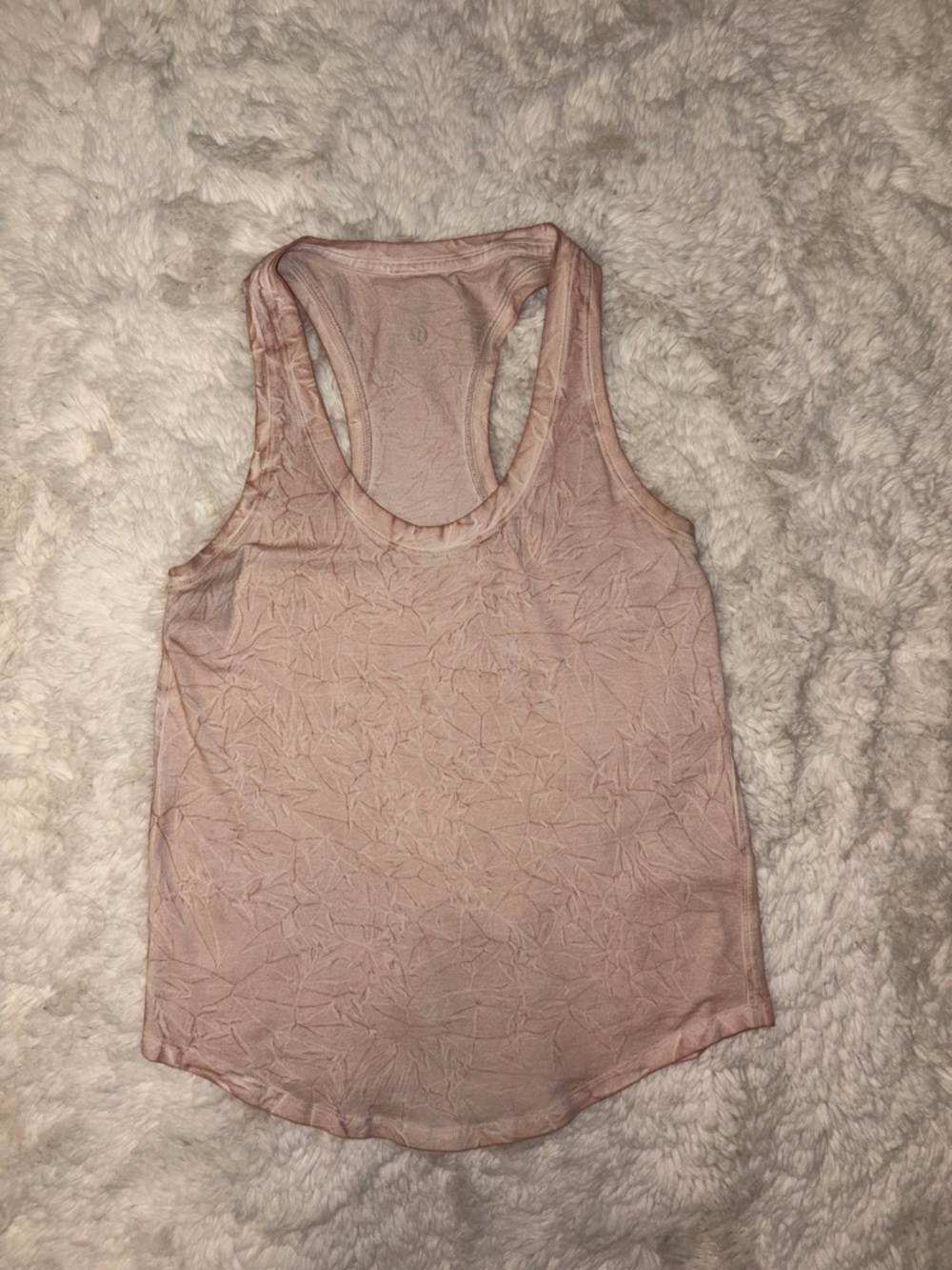 lululemon athletica Pale Blush Textured Racerback Tank